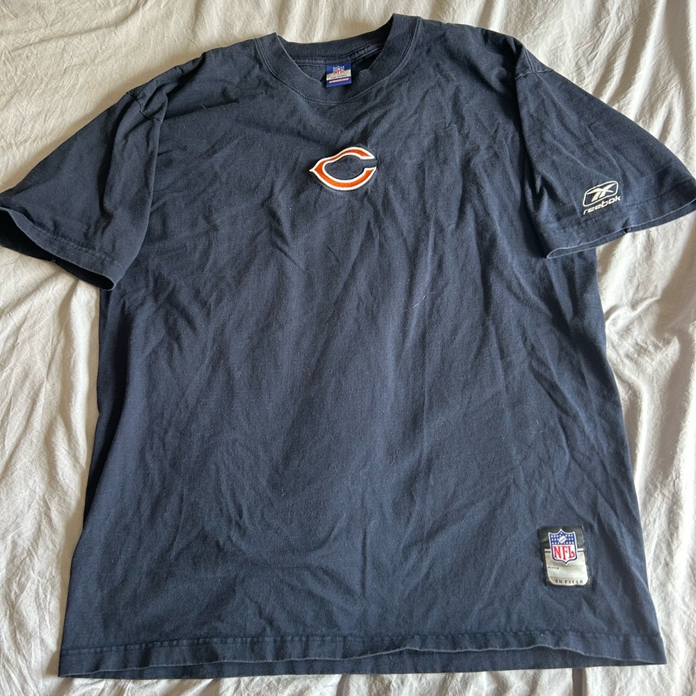 Reebok Chicago Bears NFL Blue Short Sleeve Tee Mems Large